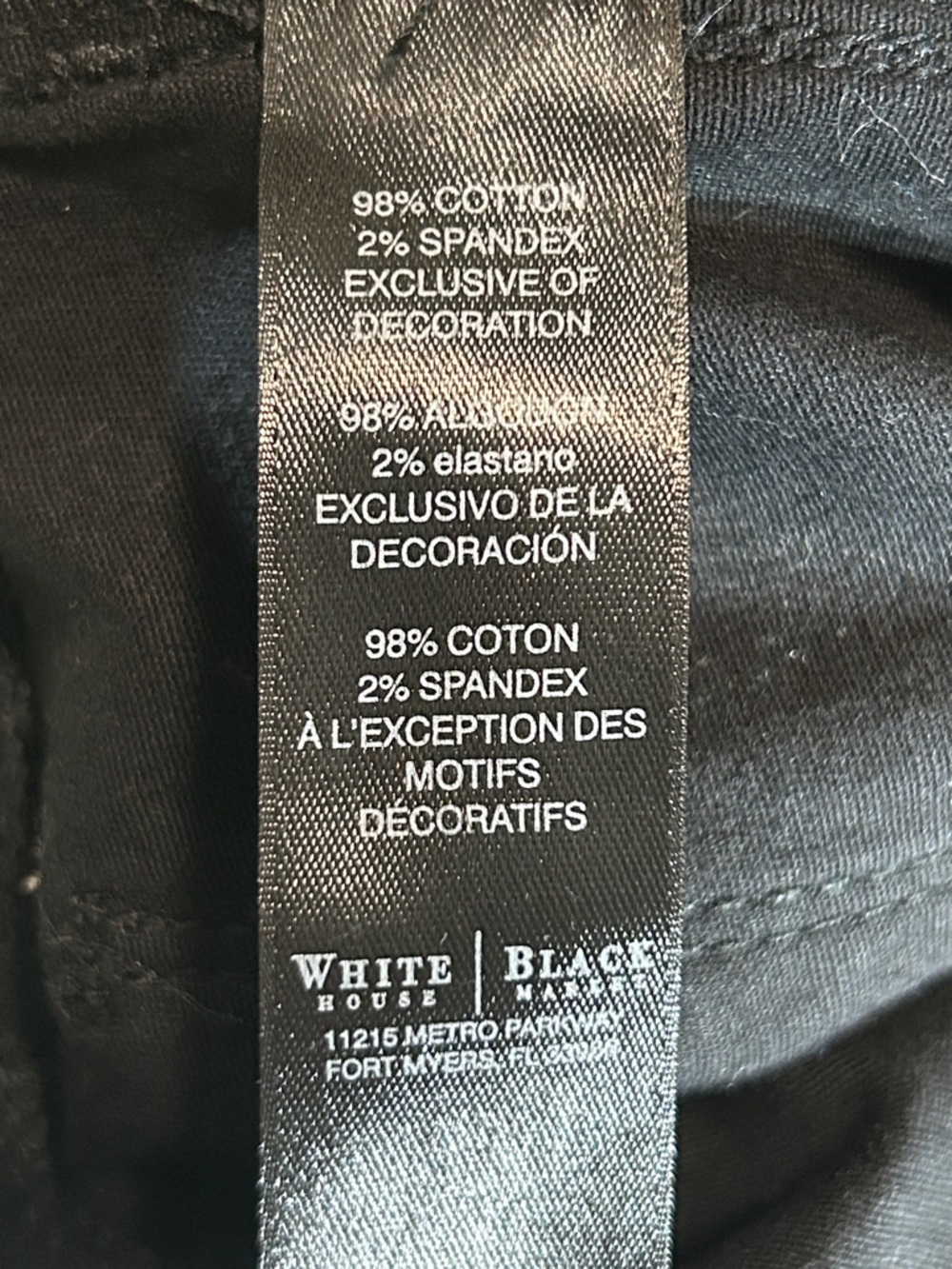 White House Black Market Women’s Black Skimmer Pants Jeans, Size 12 - Picture 3 of 9